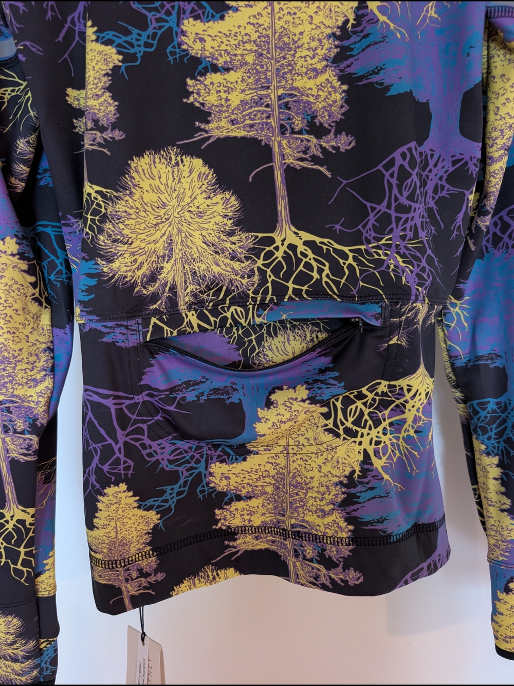 Adidas by Stella McCartney Black Multicolor Tree-Print Zip Hoodie - Picture 6 of 9